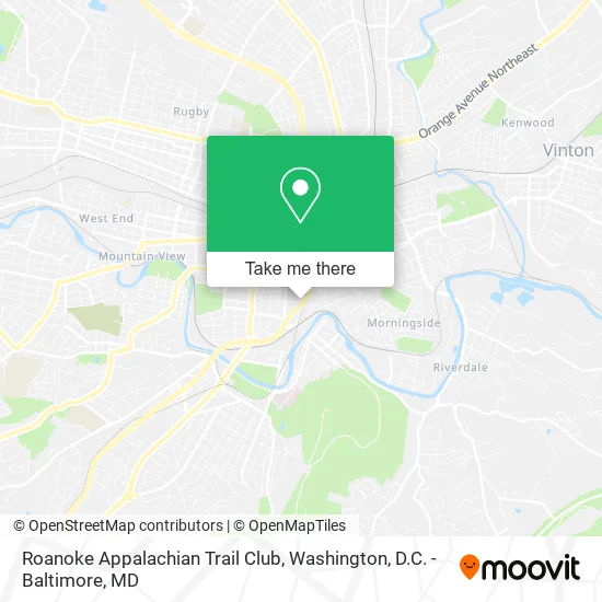 Roanoke Appalachian Trail Club map