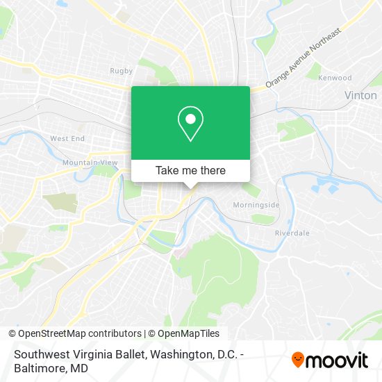 Southwest Virginia Ballet map