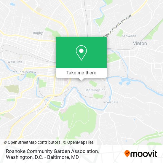 Roanoke Community Garden Association map
