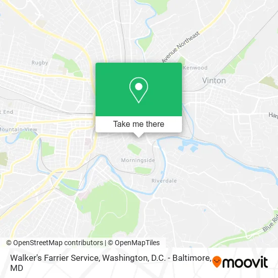 Walker's Farrier Service map