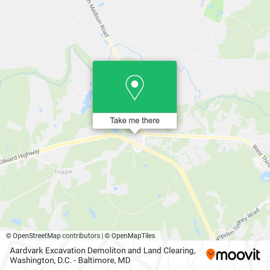 Mapa de Aardvark Excavation Demoliton and Land Clearing