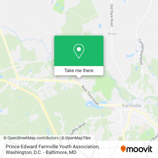 Mapa de Prince Edward Farmville Youth Association