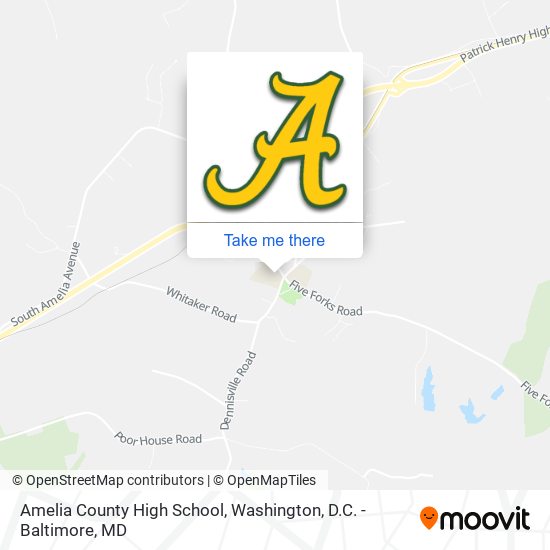 Amelia County High School map