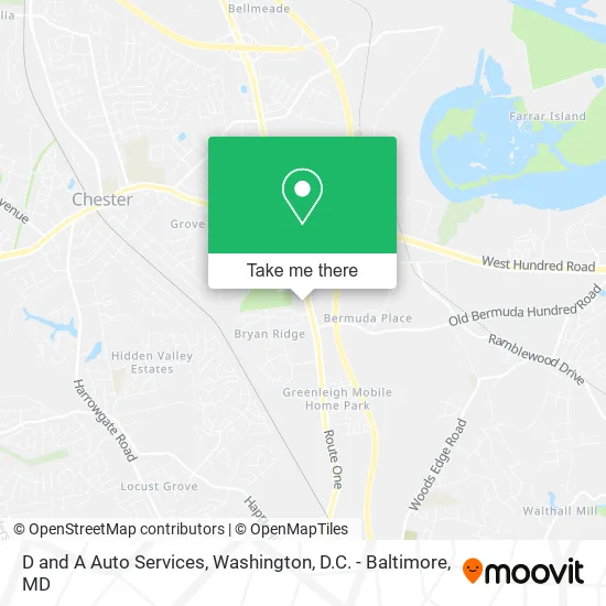 D and A Auto Services map
