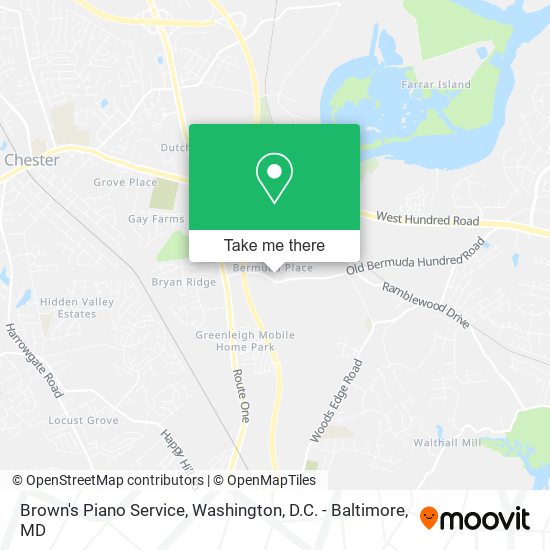 Brown's Piano Service map