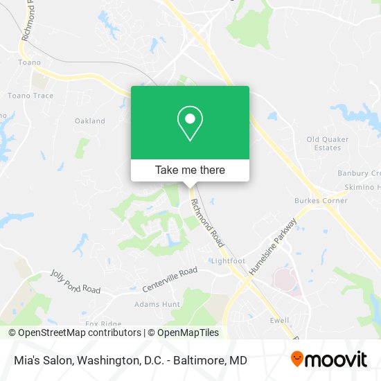 Mia's Salon map