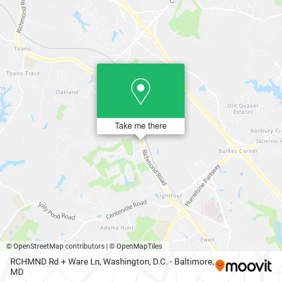 RCHMND Rd + Ware Ln map