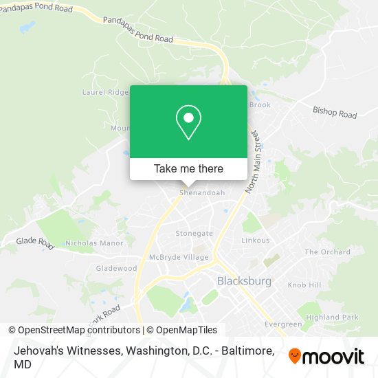 Jehovah's Witnesses map