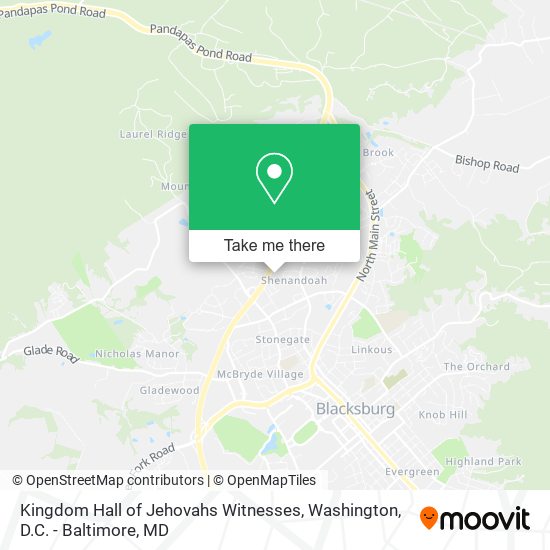 Kingdom Hall of Jehovahs Witnesses map