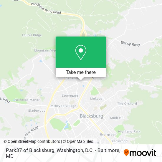 Mapa de Park37 of Blacksburg