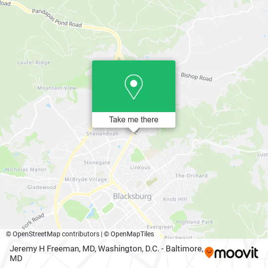 Jeremy H Freeman, MD map