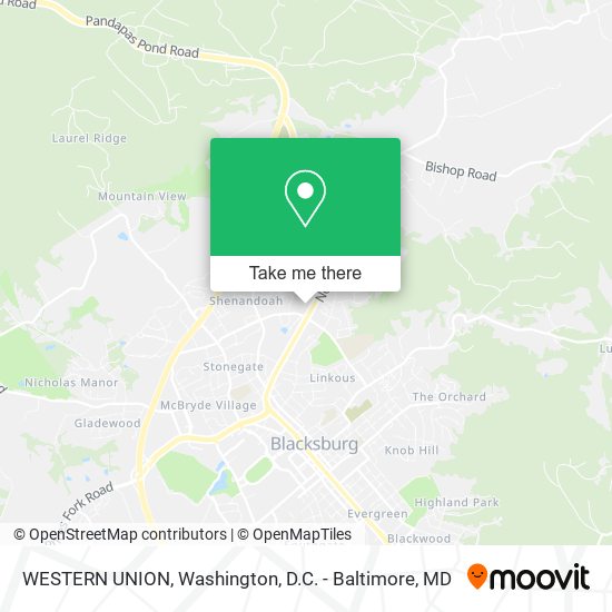 WESTERN UNION map