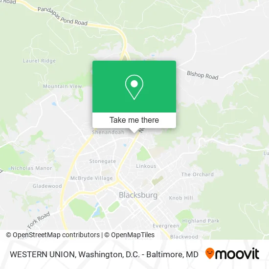 WESTERN UNION map