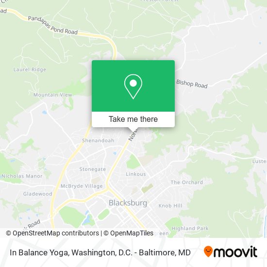 Mapa de In Balance Yoga