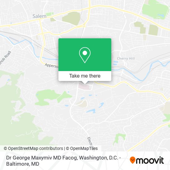 Dr George Maxymiv MD Facog map