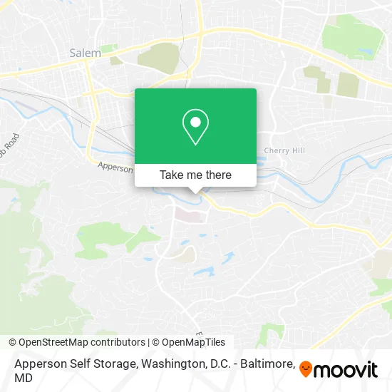 Apperson Self Storage map