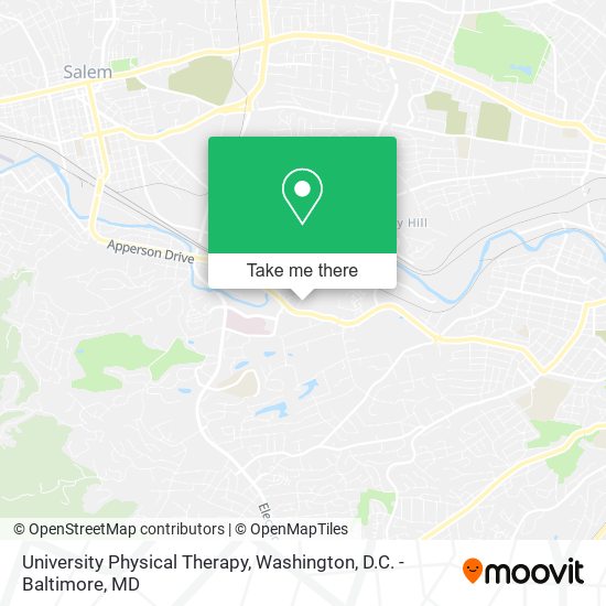 University Physical Therapy map