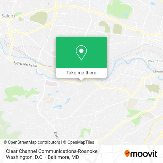 Clear Channel Communications-Roanoke map