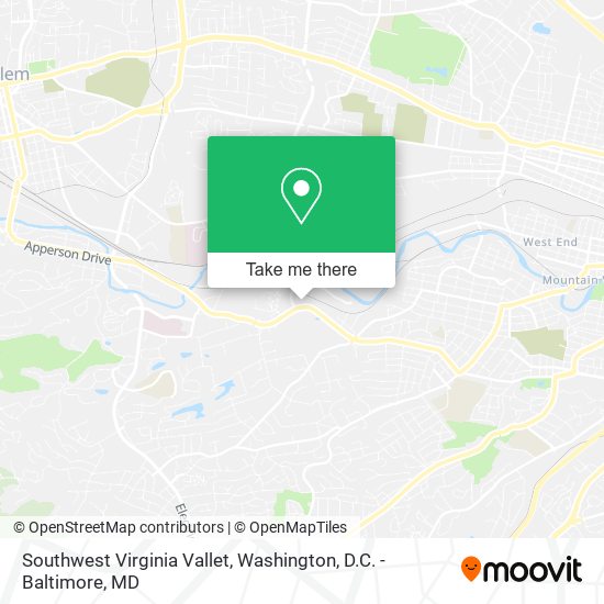 Southwest Virginia Vallet map