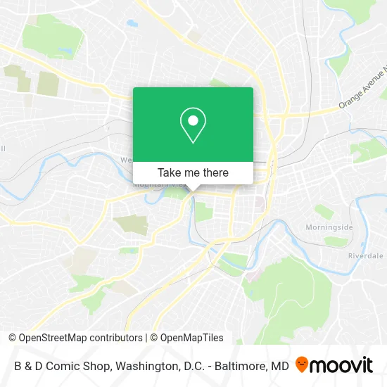 B & D Comic Shop map