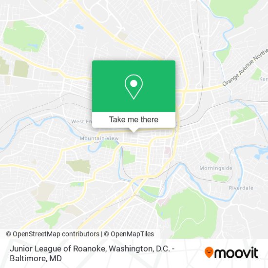 Junior League of Roanoke map