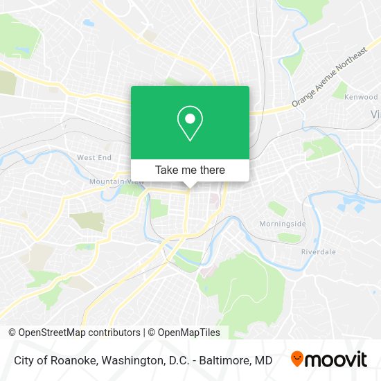 City of Roanoke map