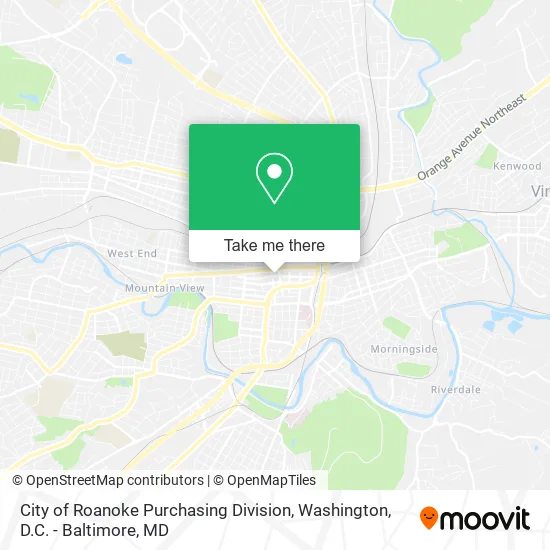 Mapa de City of Roanoke Purchasing Division