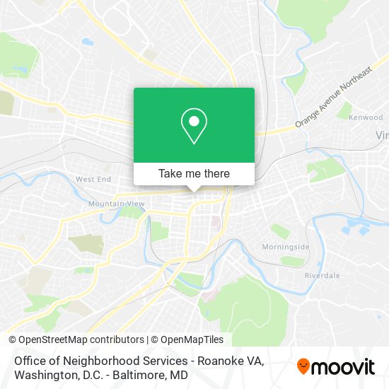 Mapa de Office of Neighborhood Services - Roanoke VA