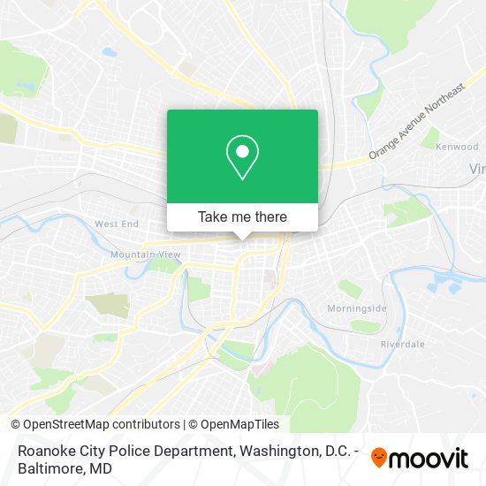 Roanoke City Police Department map