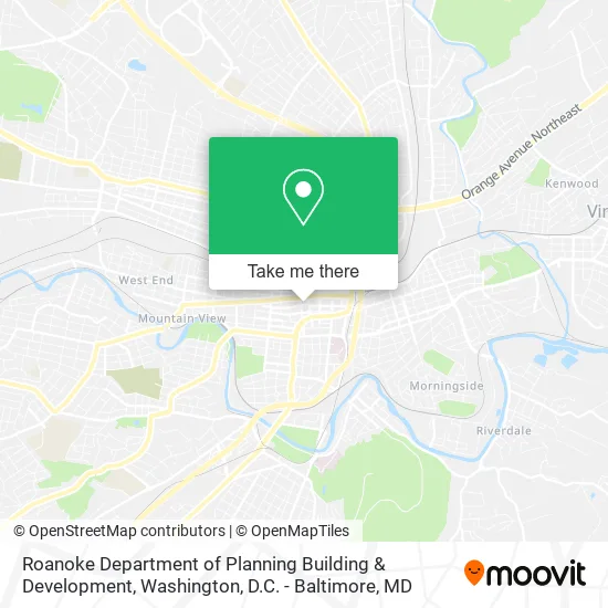 Mapa de Roanoke Department of Planning Building & Development