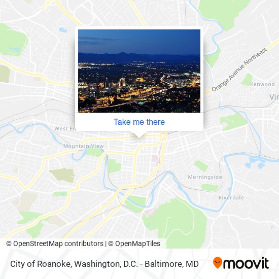 Mapa de City of Roanoke