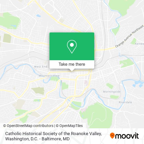 Catholic Historical Society of the Roanoke Valley map