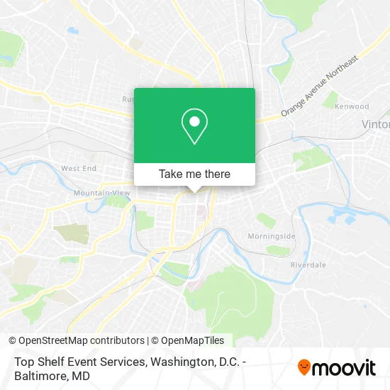Top Shelf Event Services map