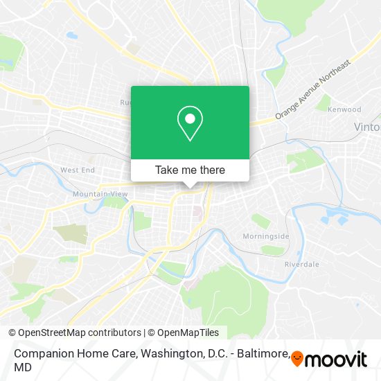 Companion Home Care map