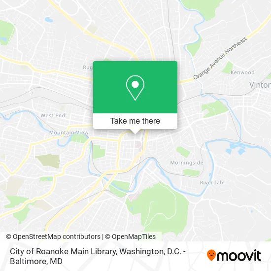 City of Roanoke Main Library map
