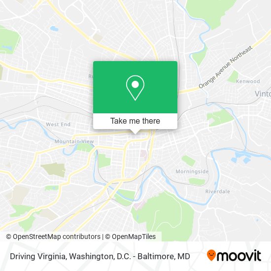 Driving Virginia map