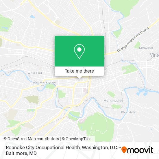 Mapa de Roanoke City Occupational Health