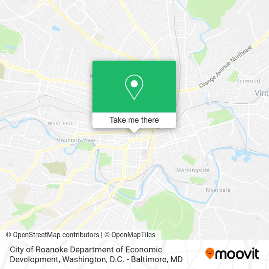 City of Roanoke Department of Economic Development map