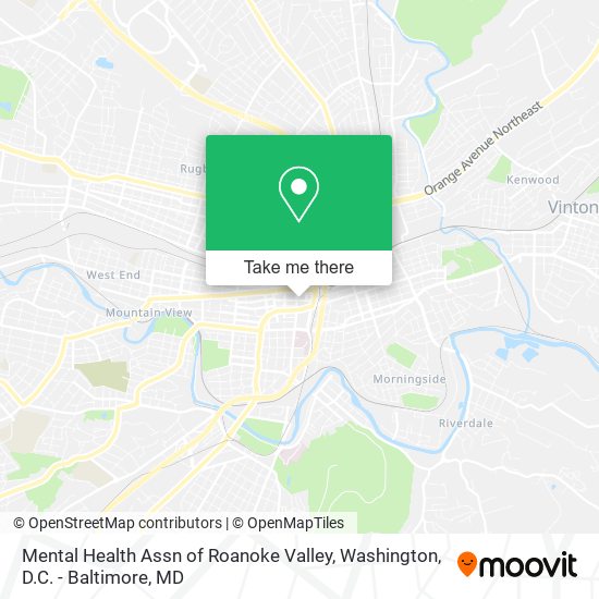Mapa de Mental Health Assn of Roanoke Valley