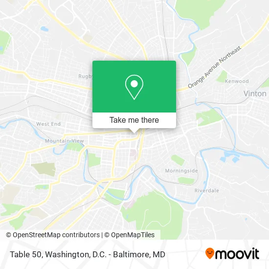 Table 50 map