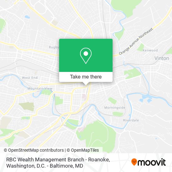 Mapa de RBC Wealth Management Branch - Roanoke
