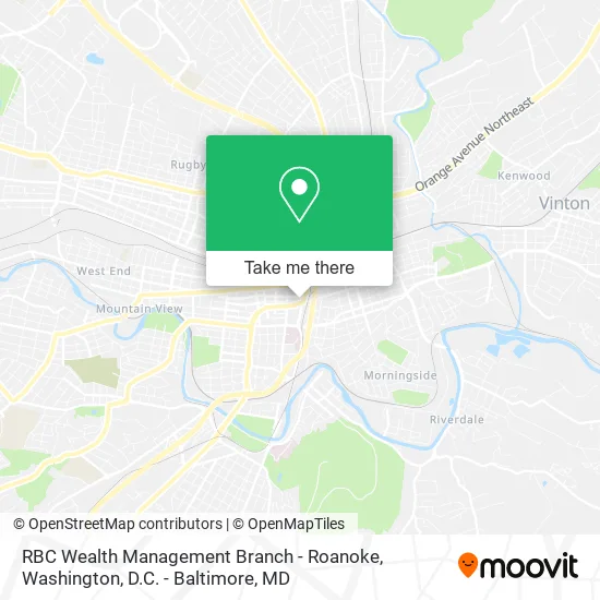 RBC Wealth Management Branch - Roanoke map