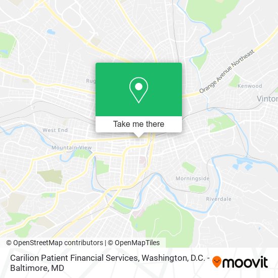Carilion Patient Financial Services map