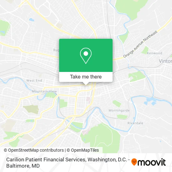 Mapa de Carilion Patient Financial Services