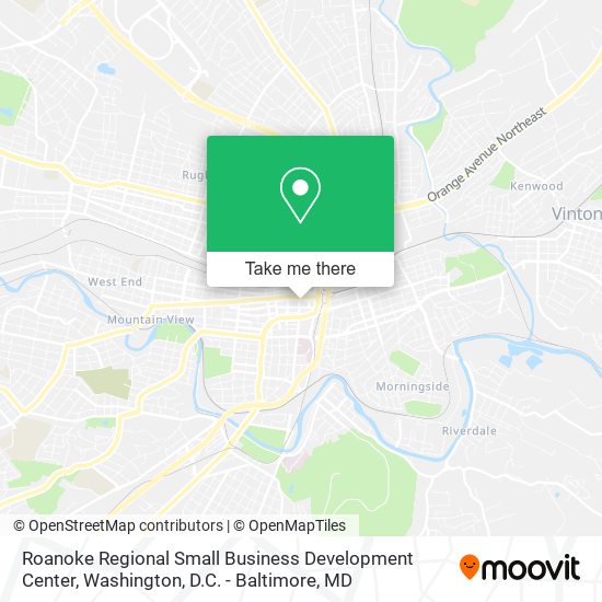 Mapa de Roanoke Regional Small Business Development Center