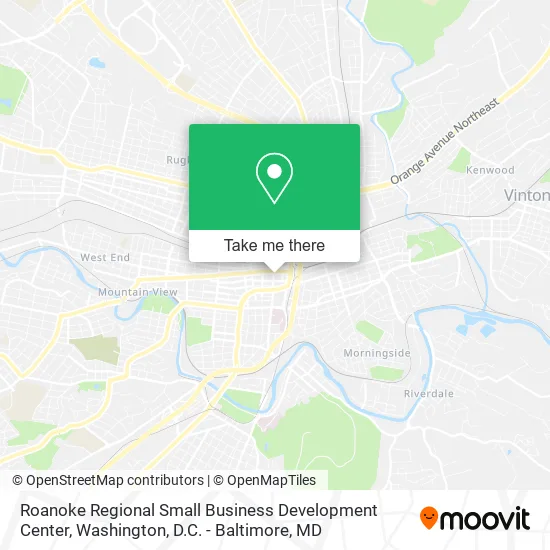 Roanoke Regional Small Business Development Center map