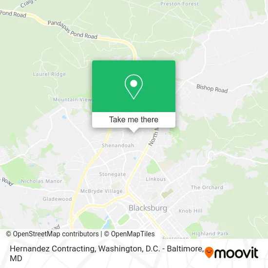 Hernandez Contracting map