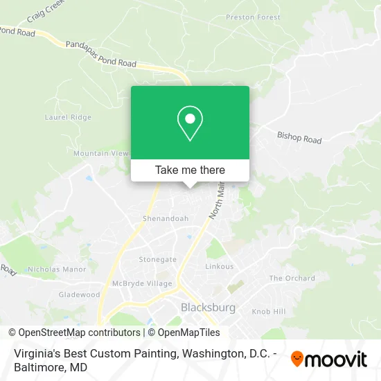 Virginia's Best Custom Painting map