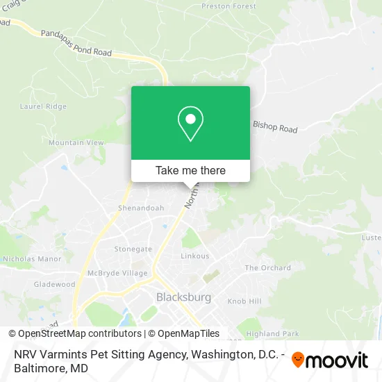 NRV Varmints Pet Sitting Agency map