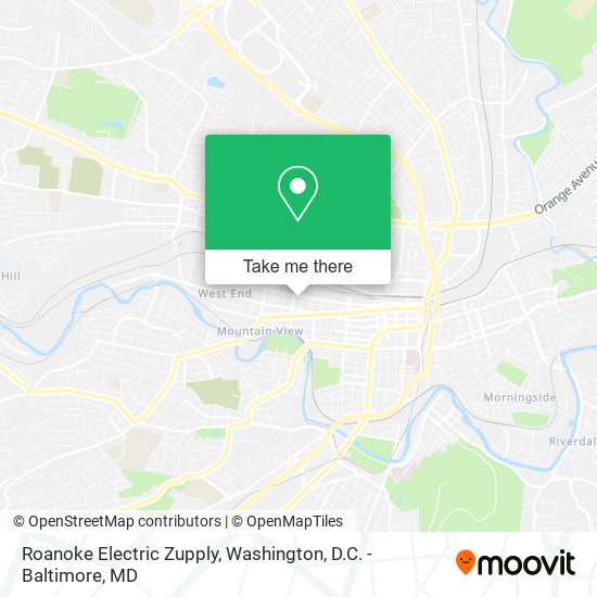 Roanoke Electric Zupply map